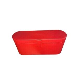 DYSON Airwrap Red Leather Storage CASE ONLY  - Good Condition